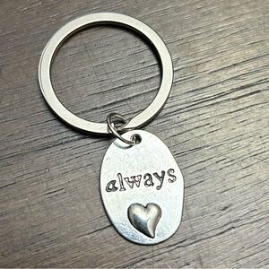 Silver Keychain with 'Always' Engraving